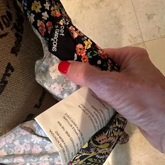 Tricot Comme Des Garcons vintage maxi print skirt in cotton